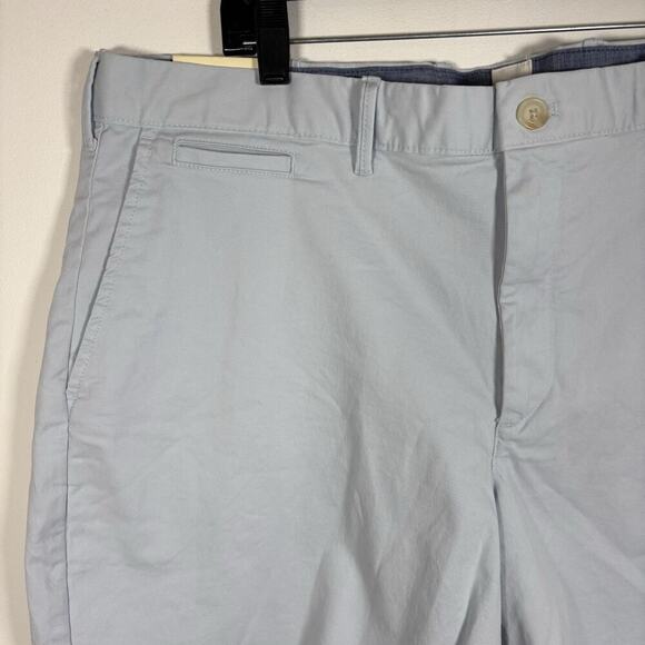 GAP Light Blue Clean Cut Flat Front 100% Cotton Shorts Men 38 Khaki Chino 7" - Picture 6 of 8